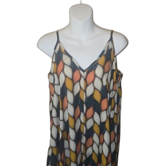 Women's Maxi Dress with Shell Like Swirl Print Multicolored Bright (Fits S/M) - Picture 2 of 3